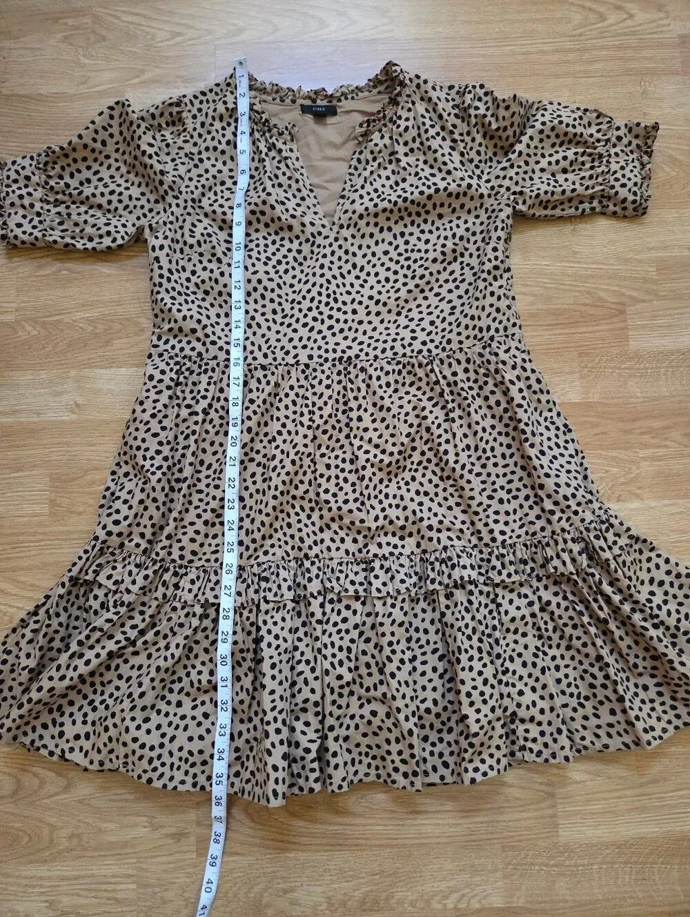 J.Crew Ruffleneck Tiered Popover Mini Dress SZ S